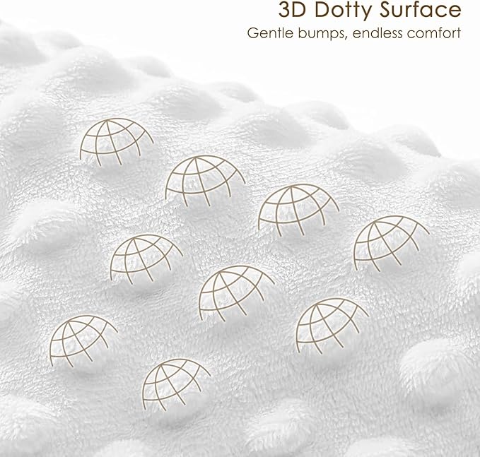 Baby Blankets for Boys Girls, Soft Nursery Minky Blankets with Muslin and Dotted Fleece Back 30x40 inches, Receiving Bed Quilt for Newborn, Infants, Toddlers (Green)