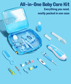 Baby Healthcare and Grooming Kit, Electric Safety Nail Trimmer Baby Nursery Kit, Newborn Care Kits with Hair Brush Comb for Newborn Infant Toddlers Baby Boys Girls Kids, Baby Shower Gifts