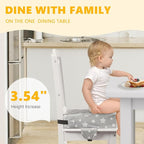 Booster Seat for Kitchen Chair with Adjustable Straps, Toddler Booster Seats for Dining Table Portable for Travel Camping Eating, Booster Cushion for Table for Baby Child Infant Kid Boy Girl