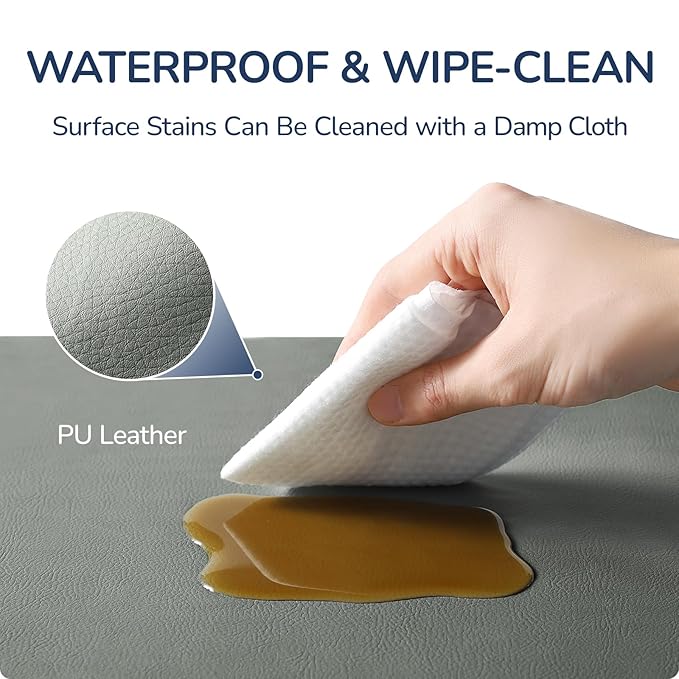 Baby Play Mat for Floor,1.3'' Thick Memory Foam Play Mat,50''x50'' Tummy Time Mat with PU Leather,Cushioned & Waterproof Playpen Mats,Non Slip Crawling Padded for Toddlers,Infants,Kids