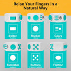 Fidget Cube Stress Relief Toy – 6 Sided Infinity Cube Fidget Toy for Kids, Adults – Heavy Duty ABS Plastic Sensory Fidget Toy for Anxiety Relief – Ideal for Office, School, Traveling