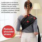 Water Ring Sling Baby Carrier, Adjustable Lightweight Breathable Newborn Carrier Sling for Summer, Swimming, Pool, Beach, Front Chest Mesh Infant Wrap Carrier for Baby Gift（Black）