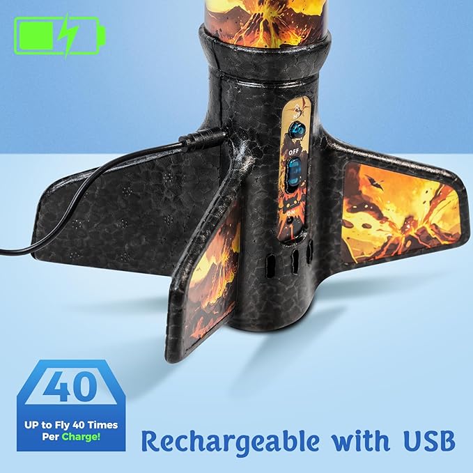 Rocket Launcher for Kids - 200 Ft of Flight Altitude, Model Rocket with Launch Set, Rockets Outdoor Toys with Safely Parachute, Easter Birthday Toys for Boys & Girls Ages 5 6 7 9 10 12 8-13 Years Old