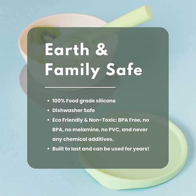 Miniware Silicone Baby Spoon for Training - BPA Free Baby Utensils - Baby Spoons Self Feeding 6 Months | 100% Food Grade Silicone - Modern & Dishwasher Safe Toddler Spoons (Grey & Key Lime)