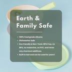 Miniware Silicone Baby Spoon for Training - BPA Free Baby Utensils - Baby Spoons Self Feeding 6 Months | 100% Food Grade Silicone - Modern & Dishwasher Safe Toddler Spoons (Grey & Key Lime)