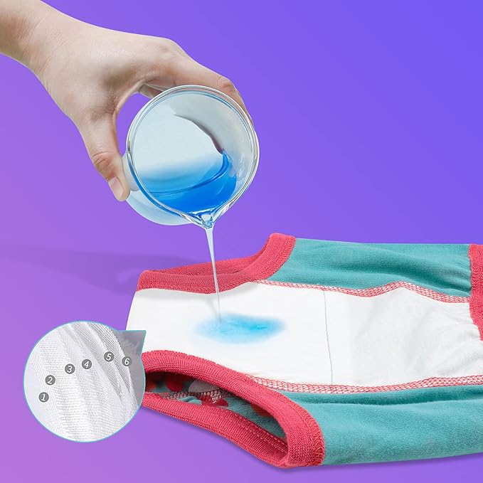 MooMoo Baby 8 Packs Potty Training Pants Cotton Absorbent Training Underwear for Toddler Boy and Girls 2T-9T