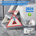Potty Training Seat with Step Stool Ladder, Upgrade Triangular Stabilized Base 2-IN-1 Toddler Toilet Seat with Splash Guard, Anti-Slip Pad, and Step Stool (Agate Grey)