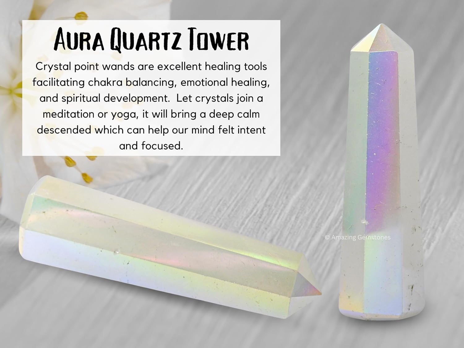 Amazing Gemstone Angel Aura Rose Quartz Crystal Towers ~ Natural Healing Crystal Point Obelisk for Reiki Healing and Crystal Grid (2" to 3" Inch)
