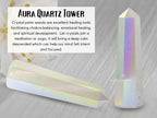 Amazing Gemstone Angel Aura Quartz Crystal Towers ~ Natural Healing Crystal Point Obelisk for Reiki Healing and Crystal Grid (2" to 3" Inch)