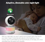 LeapFrog LF915-2HD Baby Monitor, 2 Cameras, 5” 720p Screen, 360° Pan-Tilt-Zoom, Color Night Vision, Night Light, Two-Way Intercom, Secured Transmission No WiFi