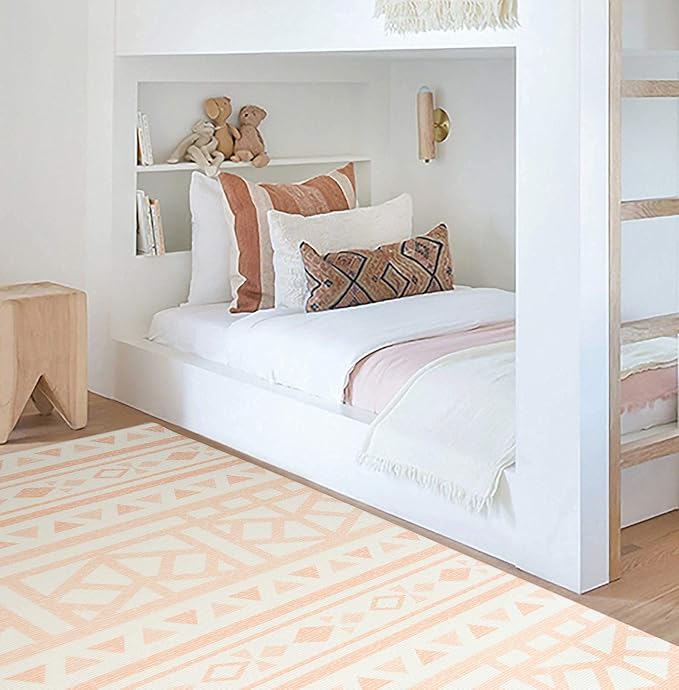 Cushmat Stylish Reversible Foam Play Mat (Large, Crystals - Gray Pink) - Soft, Waterproof, Durable Play mat for Infants, Babies, Toddler, Kids & Grownup - 6.5ft x 4.5ft