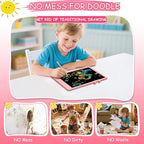 Decute Kids Toys LCD Writing Tablet with Stylus, 10 Inch Erasable Toddlers Doodle Board, Reusable Drawing Pad for Kids, Educational Christmas Birthday Gift for 3 4 5 6 7 8 Girls Boys Toddler Pink
