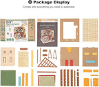 Rolife DIY Miniature House Kit Sam's Study, Tiny House Kit for Adults to Build, Mini House Making Kit with Furnitures, Halloween/Christmas Decorations/Gifts for Family and Friends (Sam's Bookstore)