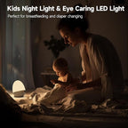Touch Egg Night Light for Baby Nursery, Rechargeable Portable Kids Nightlight Lamp with 1-6H Feeding Timer, 3 Color Temperatures Dimmable, Ideal for New Moms of Toddlers