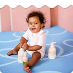 Babyology - 100% Edible Ingredients - All Natural Baby Wash and Shampoo Rose + Organic Baby Lotion SET - 12 FL OZ Good for Sensitive Skin or Eczema - Non Toxic - Fragrance Free (Set of 2)