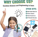 STEM Kits for Kids Age 8-10-12-14, Science Projects for Kids Ages 8-12, Stem Building Toys for Boys Age 8 9 10 12 13 14, Solar Car & STEM Activities Engineering Kits, Gifts for Boys
