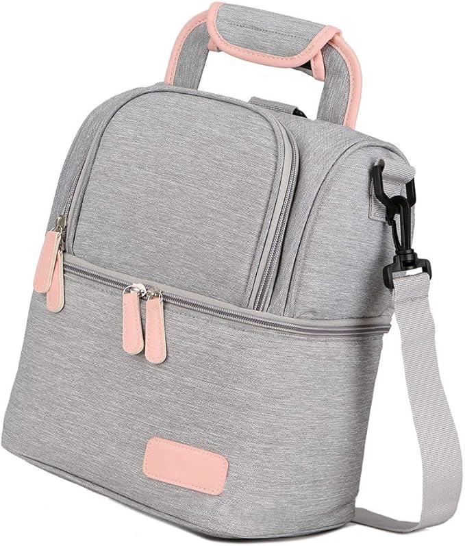 Meichoon Breast Milk Baby Bottle Cooler Bag/Waterproof Baby Milk Bag Freezer/Mommy Travel Backpack/Portable Thermal Insulated Lunch Box for Women Men Large Capacity Handbag