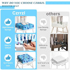 Toddler Booster Seat for Dining Table, Stronger Support Booster Seat for Table Washable 2 Safer Straps Non-Slip Bottom Portable for Kids Baby Increasing Cushion for Travel Home