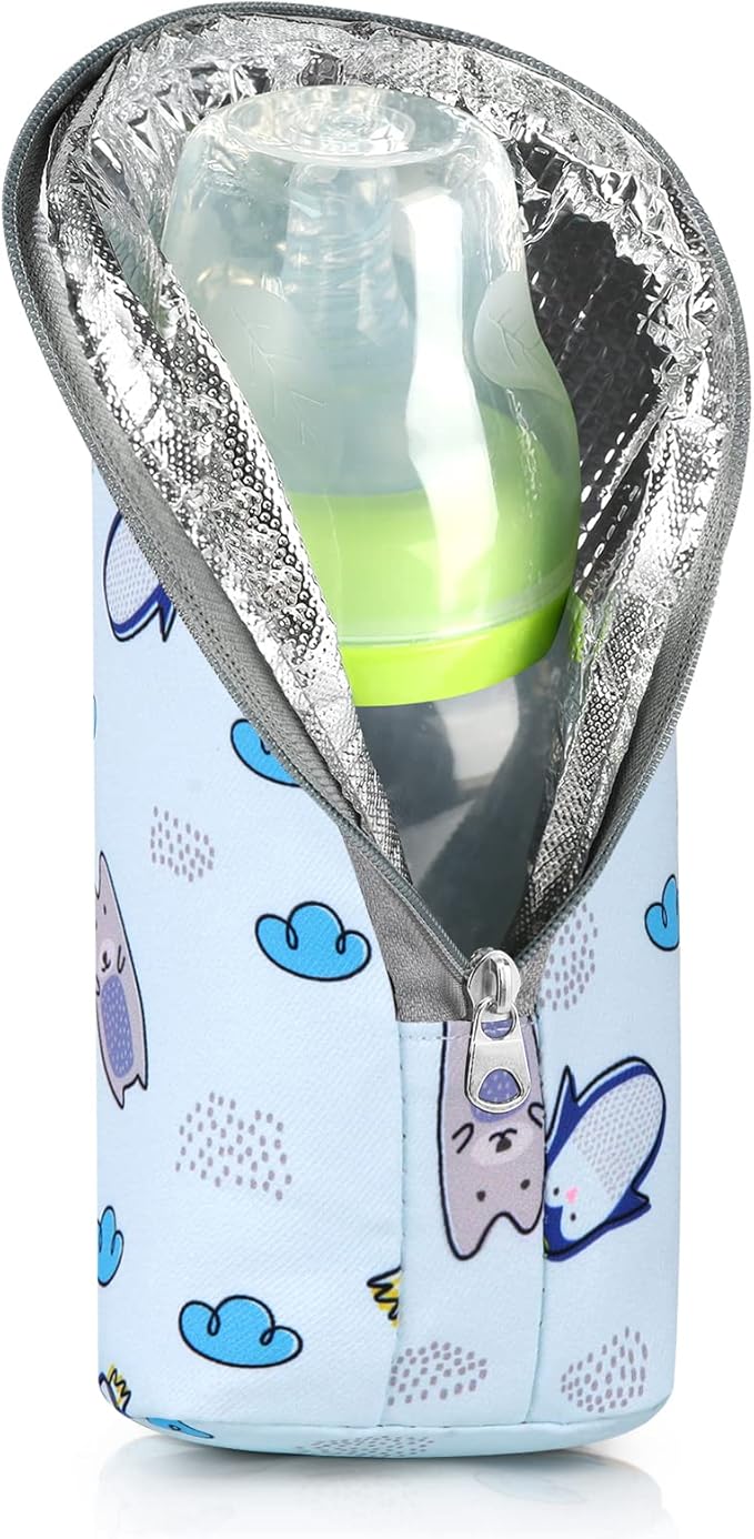 Accmor Baby Bottle Cooler Tote Bags, Insulated Breastmilk Cooler Bag, Nursing Bottle Cooler Warmer Bag for Nursing Mom Daycare Travel