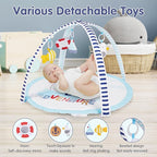 Activity Gym, Baby Play Gym Mat for Toddlers, 0-18 Months Tummy Time Play Mats, Infant Play Gym with Detachable Toys for Sensory Exploration and Motor Skill Development, PM2406