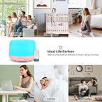 300ML Essential Oil Diffusesrs Remote Control, Aromatherapy Ultrasonic Diffuser, Cool Mist Aroma Humidfier Diffuser, 7 Color Changing LED Light, Auto-Off, Timer for Home, Room, Office, Kids.(Pink)