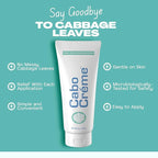 CaboCréme Cabbage Breast Cream for Tenderness & Engorgement Relief, Breastfeeding Weaning Support - Dry Up Breast Milk - Postpartum Essential - OB-GYN Created & Breastfeeding Mother-Approved - 2 oz