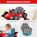 HONEY JOY 4-in-1 Baby Walker, Activity Push Walker w/3 Adjustable Heights, Smooth Wheels w/Adjustable Speed, Padded Seat, Music & Light, Foldable Car Walker for Baby Boys Girls Age 6 Months+ (Red)