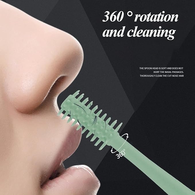 Womens Nose Hair Trimmer, 2 in 1 Dual-Ended Nasal Hair Cutter, Safe Round Tip Nose Trimmer Women, Washable Stainless Steel Blades, Painless Hair Removal Tool, 3 Pcs