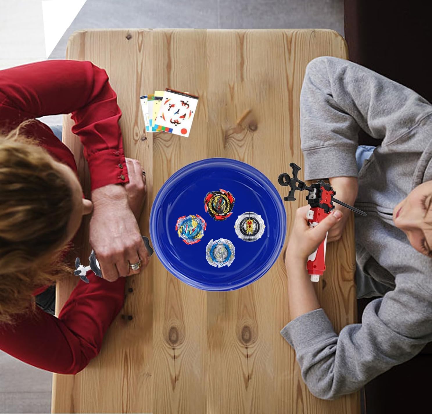 Battling Top Burst Stadium Battle Game Set,4 Spinning Tops 2 Launchers 1 Arena Combat Game,Battling Game Toys Birthday Gifts for 8-12 Boys Children Kids