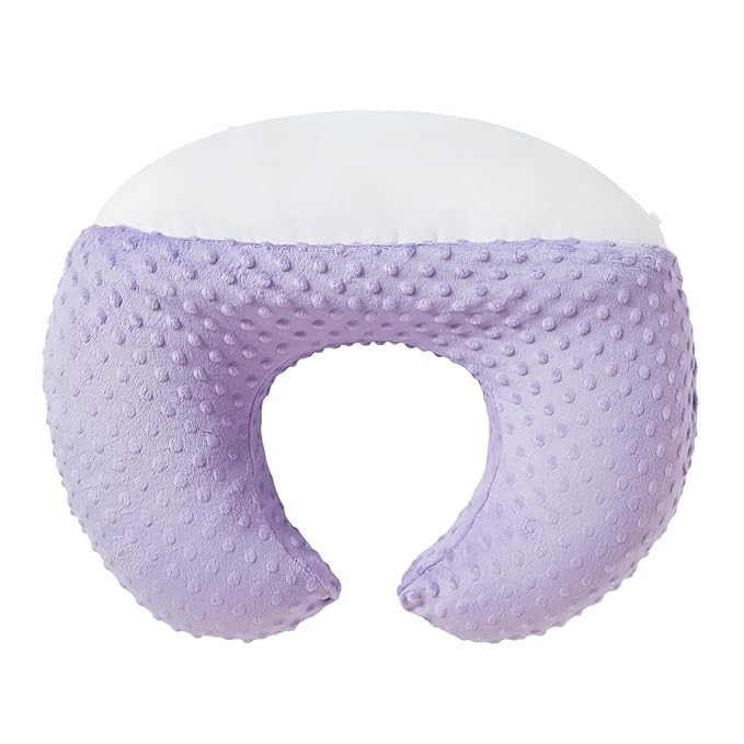 Nursing Pillow and Positioner for Breastfeeding, Ultra Soft Baby Breastfeeding Pillows for More Support for Mom and Baby, with Premium Removable Cover (Orchid Petal)