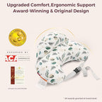 Momcozy Pioneering Safety Fence Nursing Pillow for Breastfeeding- Wider Feeding Pillows for More Support for Mom & Baby- Easier Nursing & Hand Free- Fit for All, Removable Cotton Cover