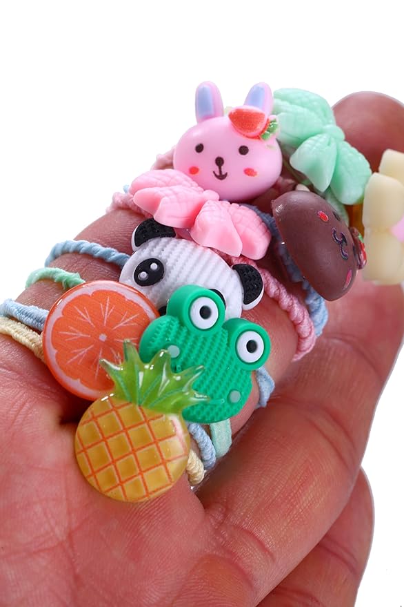 100pcs Mix Colors Girl's Elastic Hair Ties Soft Rubber Bands Hair Bands Holders Pigtails Hair Accessories for Girls Infants Toddlers Kids Teens and Children 100A