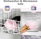 Re-Play 12 Oz. Toddler Bowls for Snack and Everyday Dining - Dishwasher and Microwave Safe - Made in USA - Set of 3-5.75" x 5.75" x 2" - Blossom