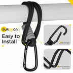 SURDOCA Baby Stroller Hooks, Stroller Clips and Hooks for Diaper Bag, Mommy Bag Hook for Stroller Heavy Duty, Universal Stroller Hanger and Strap, Stroller Accessories for Mom