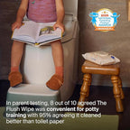 Coterie Flushable Wipes for Toddlers, Designed for Potty Training, Safe for Sensitive Skin, Hypoallergenic, 99% Water, Plant-Based, Fragrance Free, Sewer & Septic Safe, 8 Pack (448 Wipes)