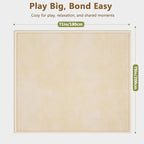 Baby Play Mat for Floor, 1.3'' Thick Memory Foam Tummy Time Mat - Super Soft Coral Velvet Nursery Rug with Non-Slip Backing, Crawling Rug for Toddlers/Infants, Yoga & Tatami Use, 71''x 79''