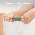 Comfy Cubs Muslin Baby Washcloths 10 Pack - Soft 6-Layer Cotton Wash Cloths for Sensitive Skin - 10"x10" Large, Gentle, Absorbent Infant Essentials for Newborn and Toddlers - Sage