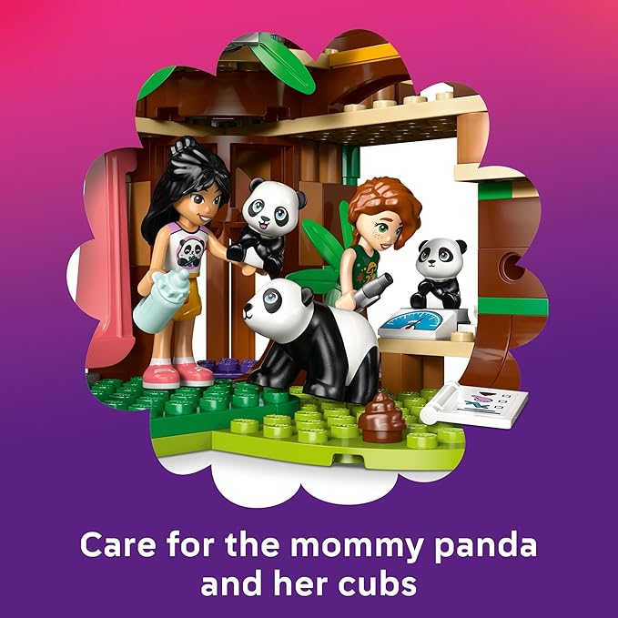 LEGO Friends Panda Sanctuary Animal Care Pretend Play Toy for Girls & Boys - Interactive Storytelling & Building Playset with Panda Toys for Kids, Ages 7+ - Gift Idea for Birthdays - 42648