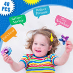 Woanger 48 Pcs Fidget Spinner High Speed Hand Spinners for Anxiety ADHD Adults Boys Girls, Anxiety Stress Relief Toys for Focus Party Favor Classroom Prizes(Gradient Color,Cool Style)