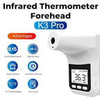 LETUSTO Wall-Mounted Infrared Temperature Reader, Non-Contact Instant LED Display with Alarm (with Stand)