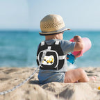Accmor Toddler Harness Leash, Cute Excavator Child Walking Harness Tether Wristband Assistant Strap Belt Protector for Baby Boys, Collapsible Kids Leash + Anti Lost Wrist Link for Outdoor Travel Black