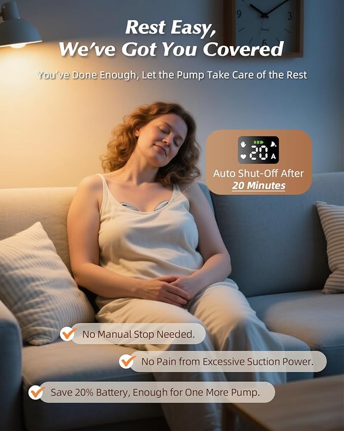 Hands Free Breast Pump, Wearable Breastfeeding Pump with 320mmHg Strong Suction, 19 Adjustable Levels & 4 Modes, Ultra-Quiet, Leak-Proof Design Portable Breast Pumps Electric (White, 2 Pack)