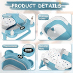 TPN Collapsible Baby Bathtub for Infants to Toddler with Real-time Temp Monitor+Floating Cushion,Foldable Baby Bath Tub Set Applicable 0-36 Month,Perfect Portable Travel Baby Tub for Newborns Boy