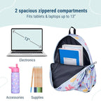Wildkin 15-inch Kids Backpack – Durable, Padded, Adjustable for School & Travel - Butterfly Garden