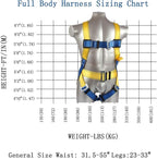 Fall Protection Safety Harness OSHA/ANSI Compliant,internal Shock Absorbing landyard&Hook