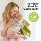 Organic Burp Cloths Baby Boy, Girl - 6-Pack Large Cotton Burping Cloths for Babies, Spit Up Rags, Super Absorbent, Ultra Soft Newborn Rag, Gender Neutral, Machine Washable, Durable (Mesozoic)