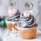 75 Pieces Silver Cake Balls Topper Decorations Foam Cupcake Topper Mini Balloon Cake Topper Picks for Cake Deco Birthday Party Wedding