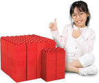 Big Blocks for Kids Ages 4-8 — Indoor & Outdoor Blocks Kids Games — Red Large Building Blocks - 48 pc