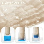 Yoofoss Muslin Baby Washcloths 100% Cotton Face Towels 10 Pack Wash Cloths for Baby 12x12in Soft and Absorbent Baby Wipes (Apricot)