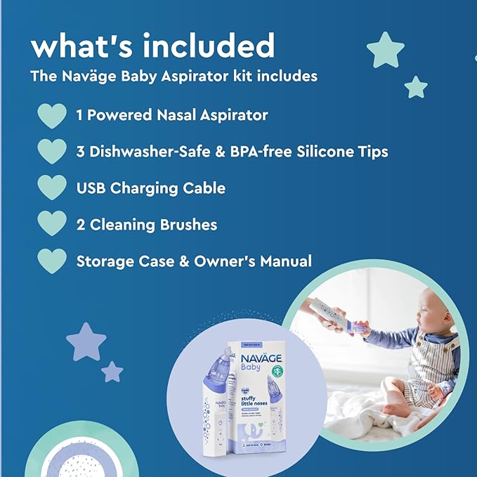 Naväge Baby Bundle: Baby Nasal Aspirator + Micro-Mist Inhaler - Gentle, Pediatrician Endorsed for Baby Congestion & Stuffy Noses